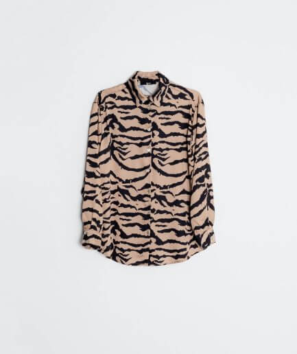 animal print shirt front