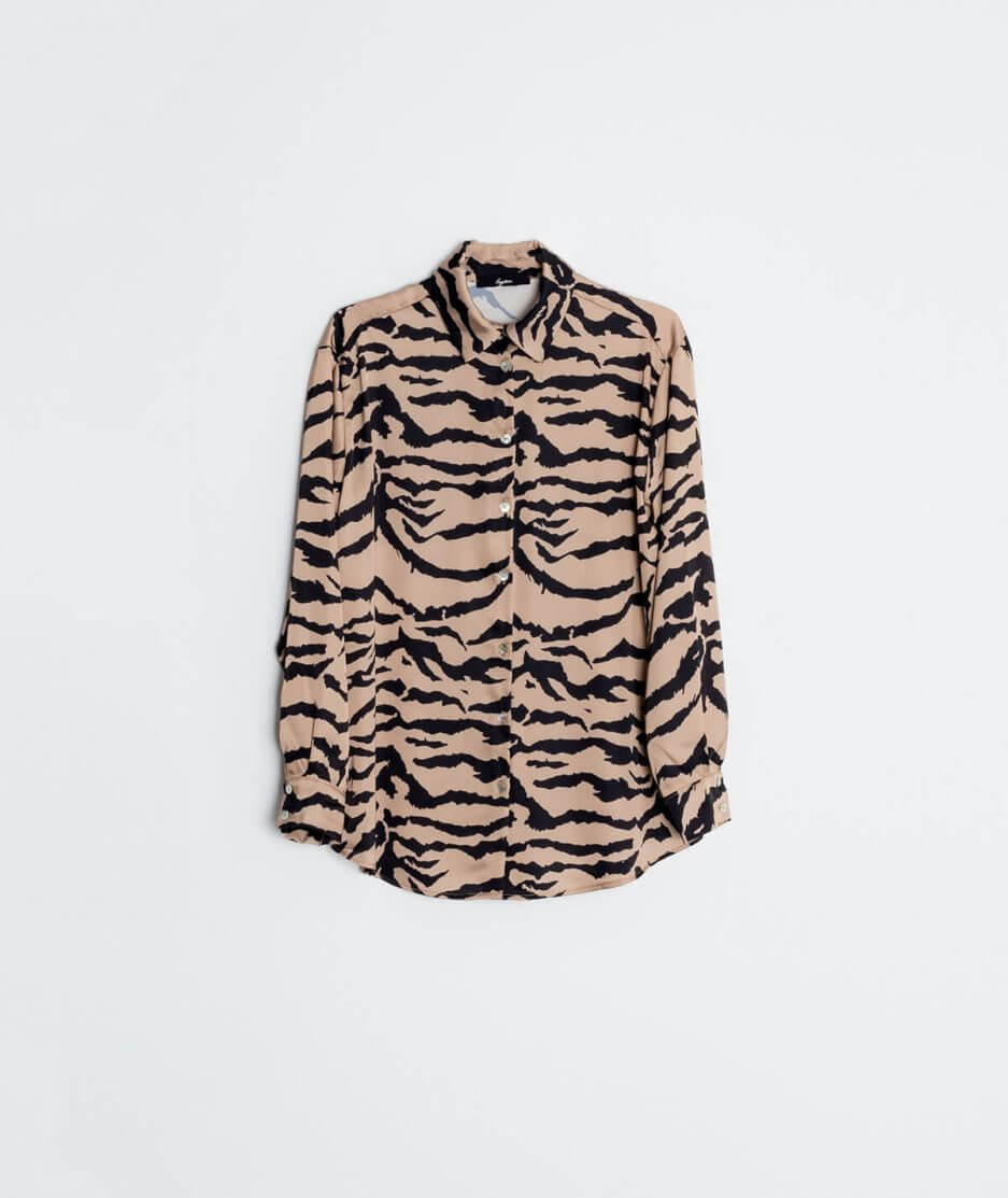 animal print shirt front