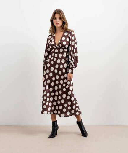 polka dress full body