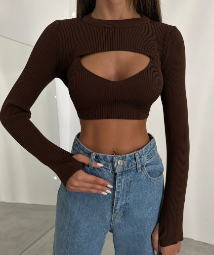 cozy knit crop combo