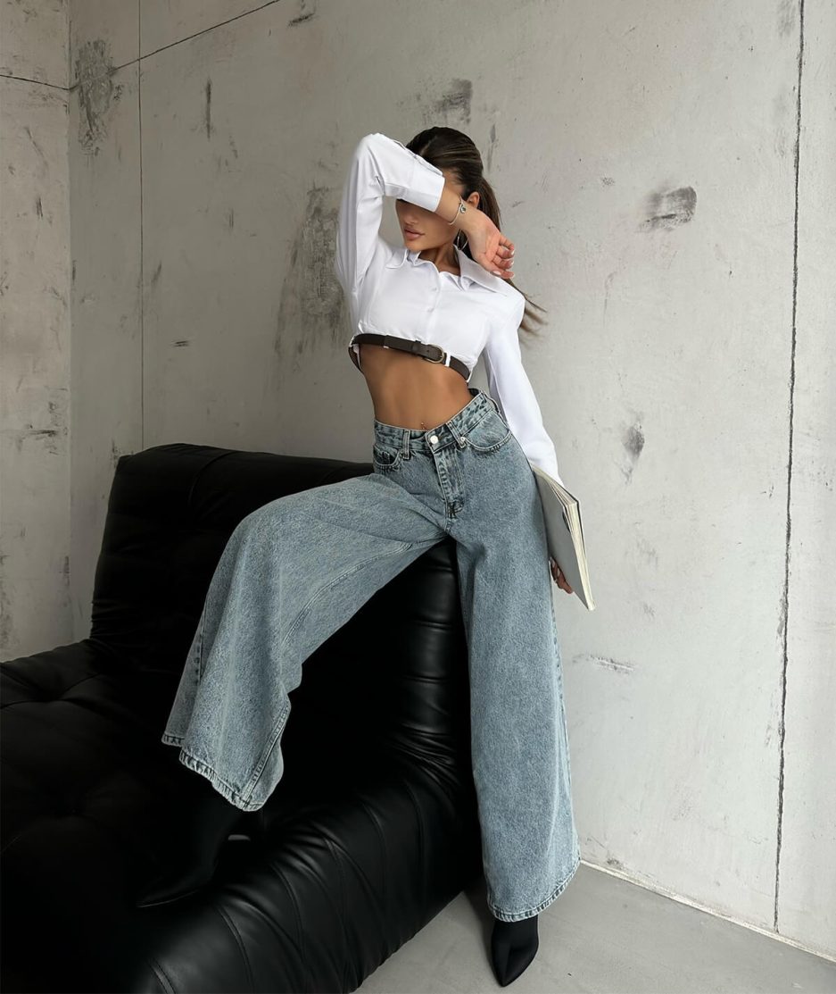 groove wide leg blue jean 2